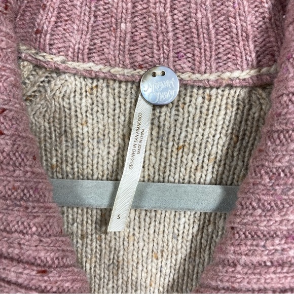 Margaret O'Leary Knit Cashmere Wool Blend Snap Button Cottage Cardigan Size S - Picture 7 of 8